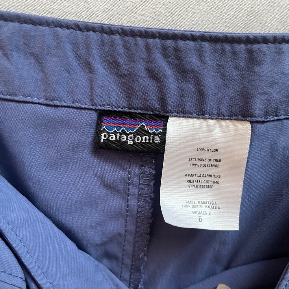 Patagonia Inter-Continental Hideaway Skort Blue Hiking Outdoor Women's Sz 6 - Picture 4 of 7